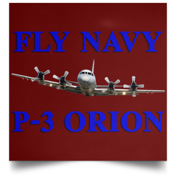 Fly Navy P-3 1 Poster - Square