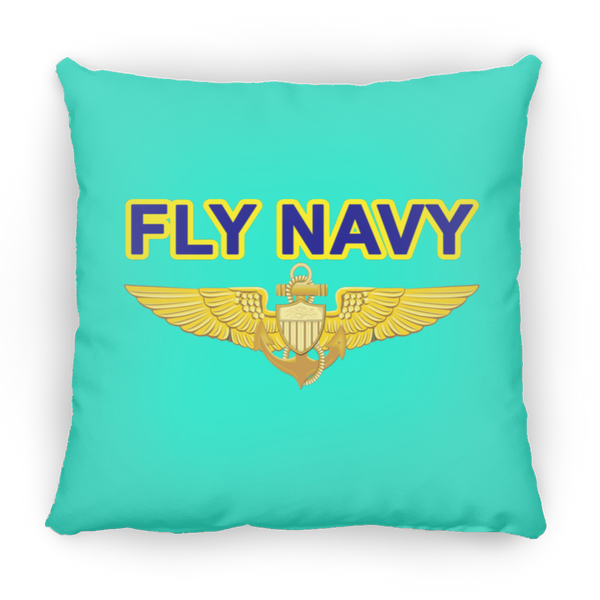 Fly Navy Aviator Pillow - Medium Square