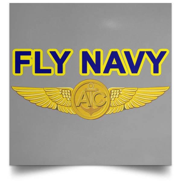 Fly Navy Aircrew Poster - Square