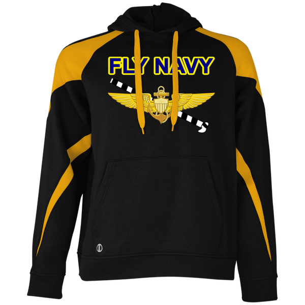 Fly Navy Tailhook 1 Athletic Colorblock Fleece Hoodie