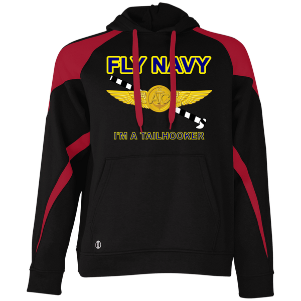 Fly Navy Tailhooker 2 Athletic Colorblock Fleece Hoodie