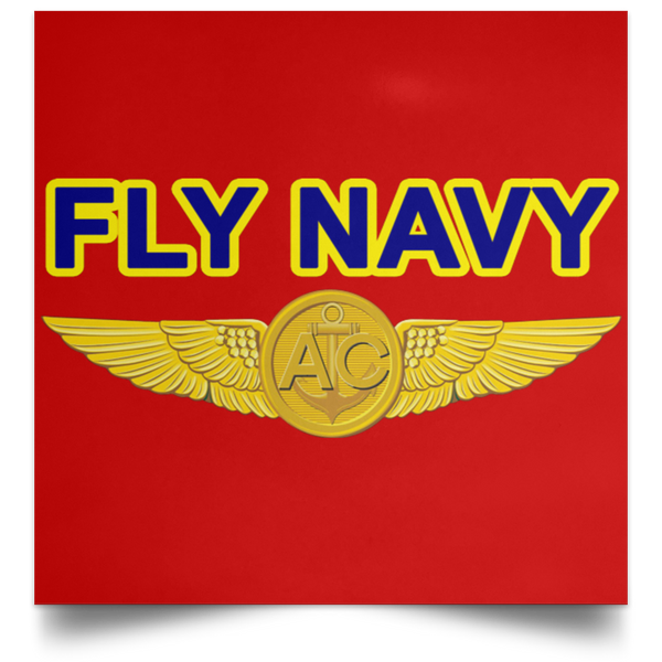 Fly Navy Aircrew Poster - Square