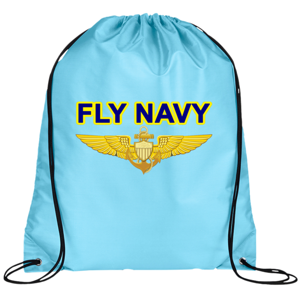 Fly Navy Aviator Drawstring Cinch Backpack