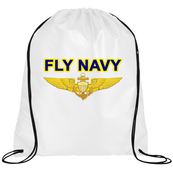 Fly Navy Aviator Drawstring Cinch Backpack