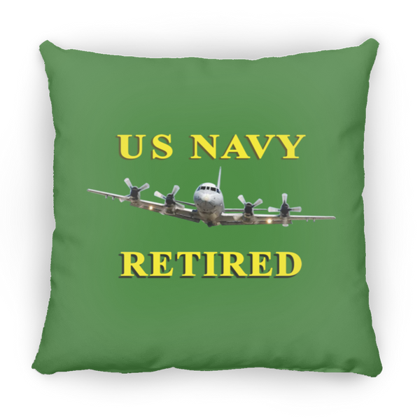 Navy Retired 1 Pillow - Medium Square