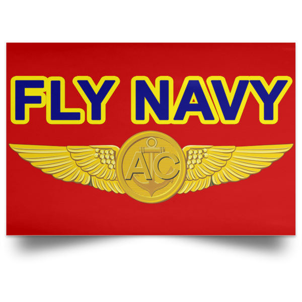 Fly Navy Aircrew Poster - Landscape