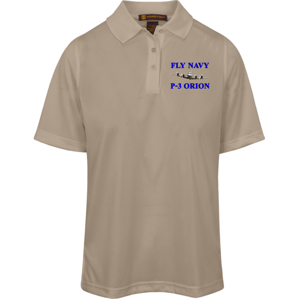 Fly Navy P-3 1 Harriton Ladies' Advantage Plus Polo