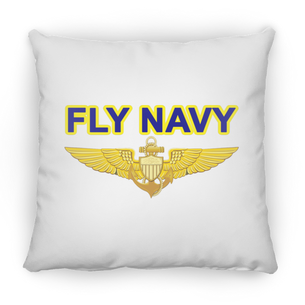 Fly Navy Aviator Pillow - Large Square