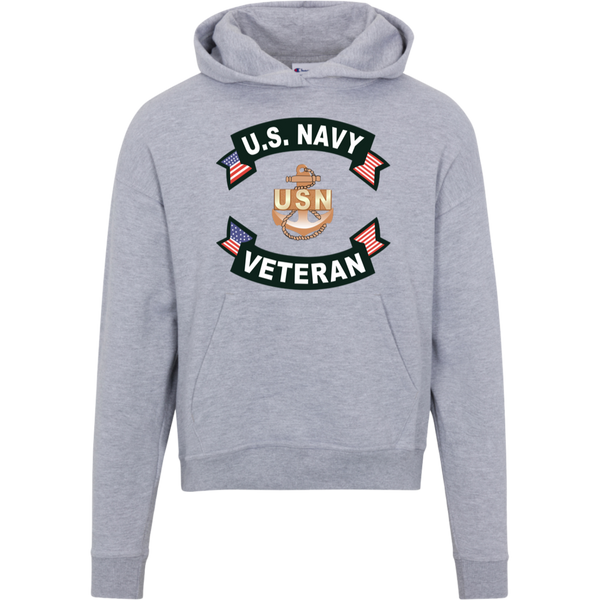 Navy Vet 1 Champion Ladies' Powerblend Hoodie