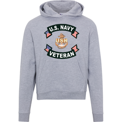 Navy Vet 1 Champion Ladies' Powerblend Hoodie