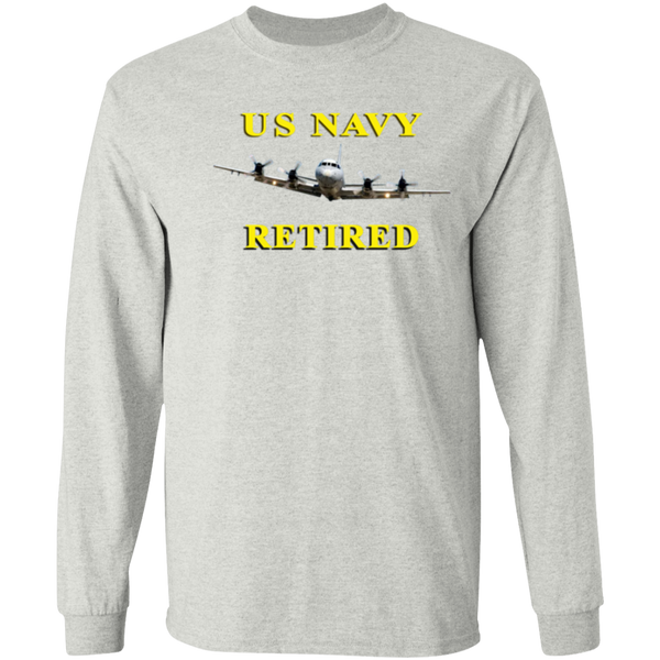 Navy Retired 1 LS Cotton T-Shirt