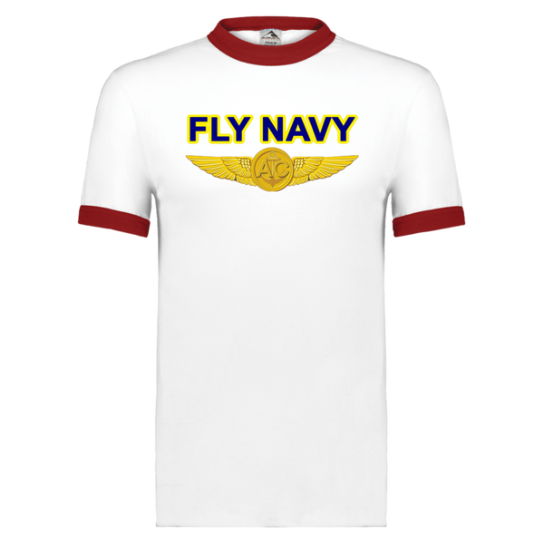 Fly Navy Aircrew Unisex Ringer Tee