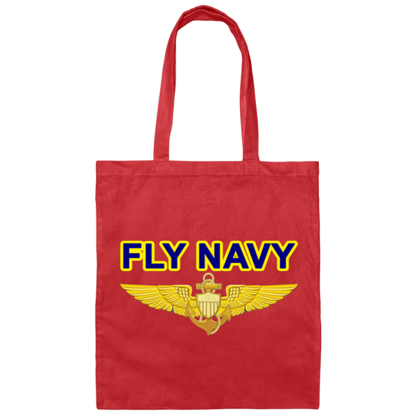 Fly Navy Aviator Canvas Tote Bag