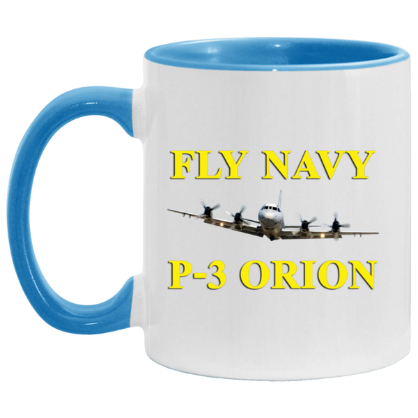 Fly Navy P-3 3 Accent Mug - 11oz