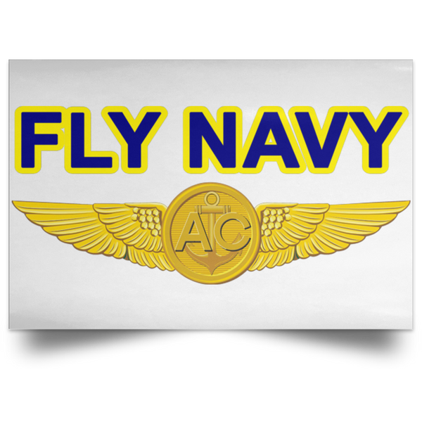 Fly Navy Aircrew Poster - Landscape