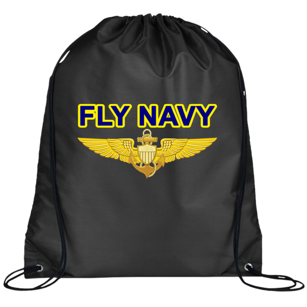 Fly Navy Aviator Drawstring Cinch Backpack