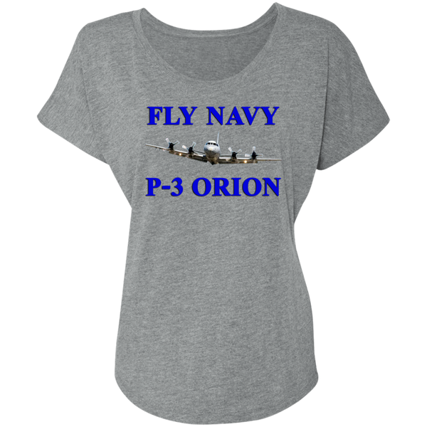 Fly Navy P-3 1 Ladies' Triblend Dolman Sleeve