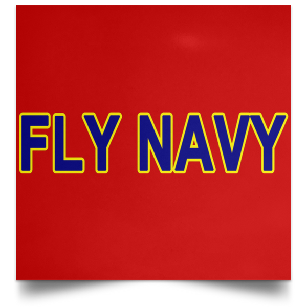 Fly Navy 2 Poster - Square