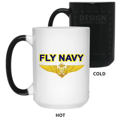 Fly Navy Aviator Color Changing Mug - 15oz