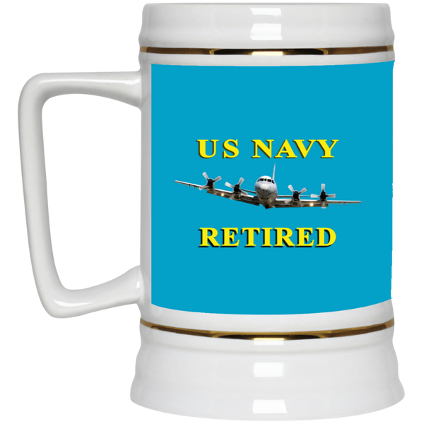 Navy Retired 1 Beer Stein - 22oz