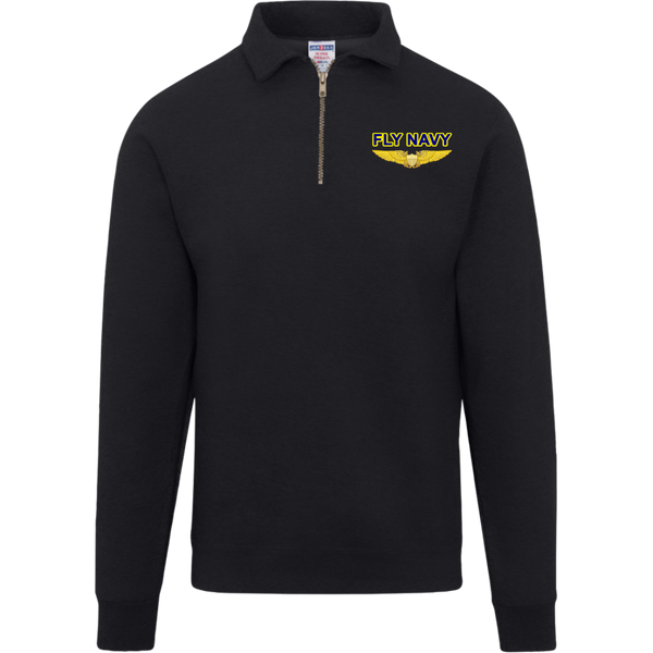 Fly Navy NFO Jerzees Fleece Quarter Zip Pullover