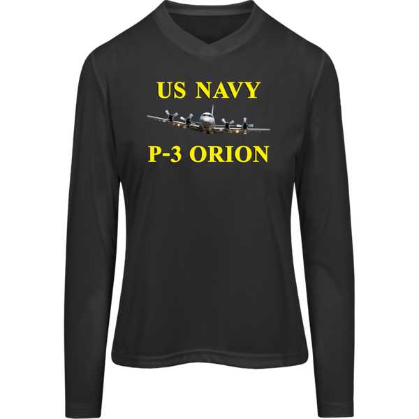 US Navy P-3 3 Team 365 Ladies' Zone LS Tee