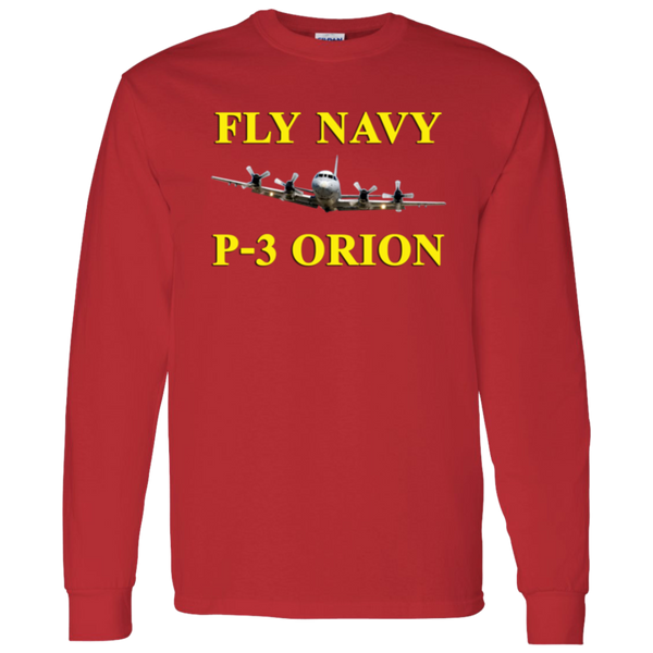 Fly Navy P-3 3 LS Cotton T-Shirt