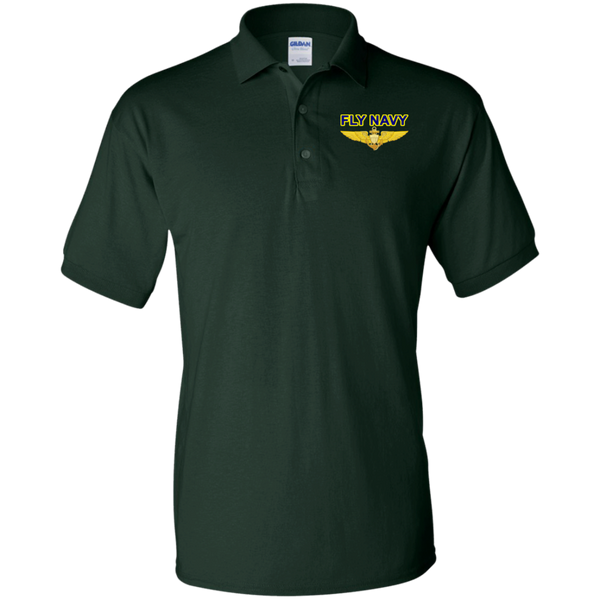 Fly Navy Aviator Jersey Polo Shirt