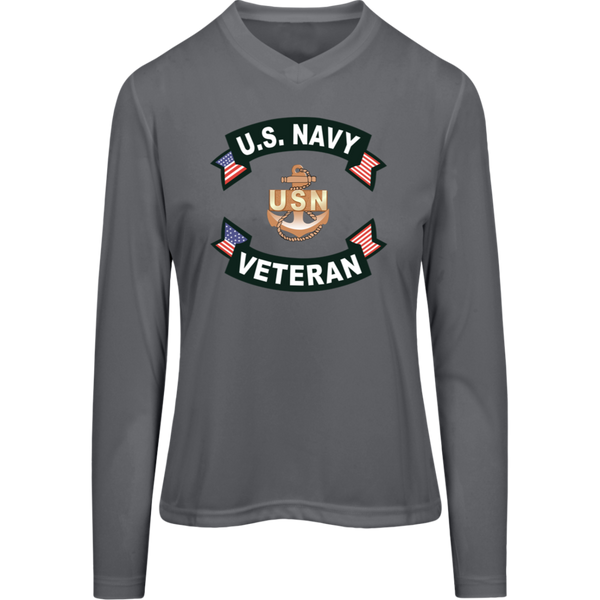 Navy Vet 1 Team 365 Ladies' Zone LS Tee