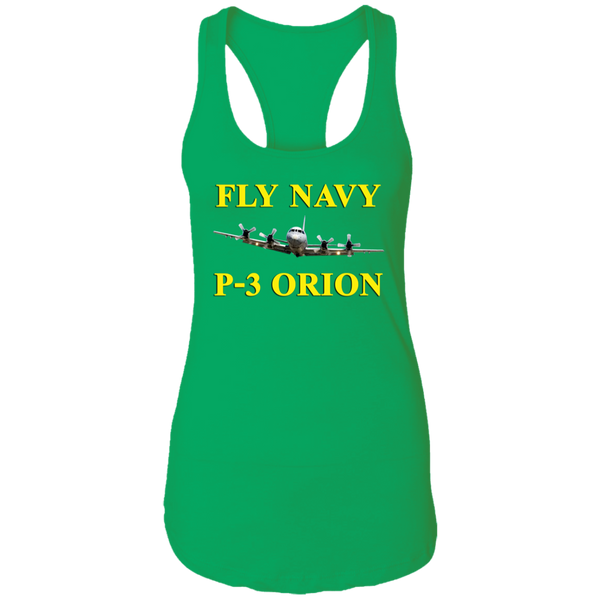 Fly Navy P-3 3 Ladies' Ideal Racerback Tank