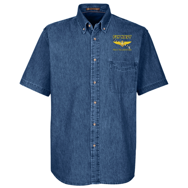 Fly Navy Tailhooker 1 Harriton Denim Shirt