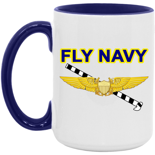 Fly Navy Tailhook 3 Accent Mug - 15oz