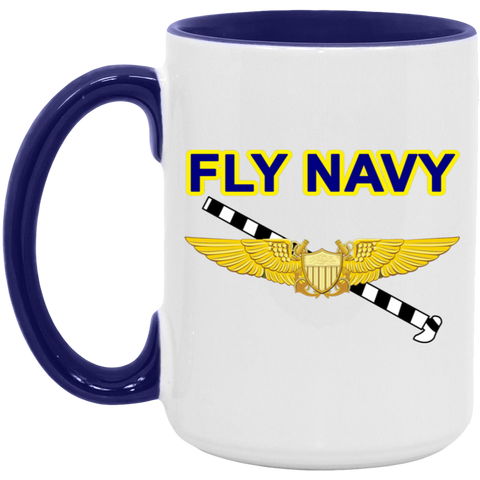 Fly Navy Tailhook 3 Accent Mug - 15oz