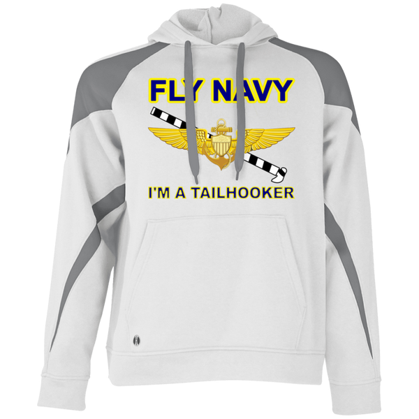 Fly Navy Tailhooker 1 Athletic Colorblock Fleece Hoodie