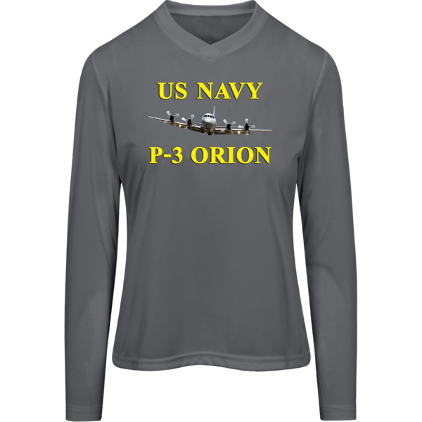 US Navy P-3 3 Team 365 Ladies' Zone LS Tee