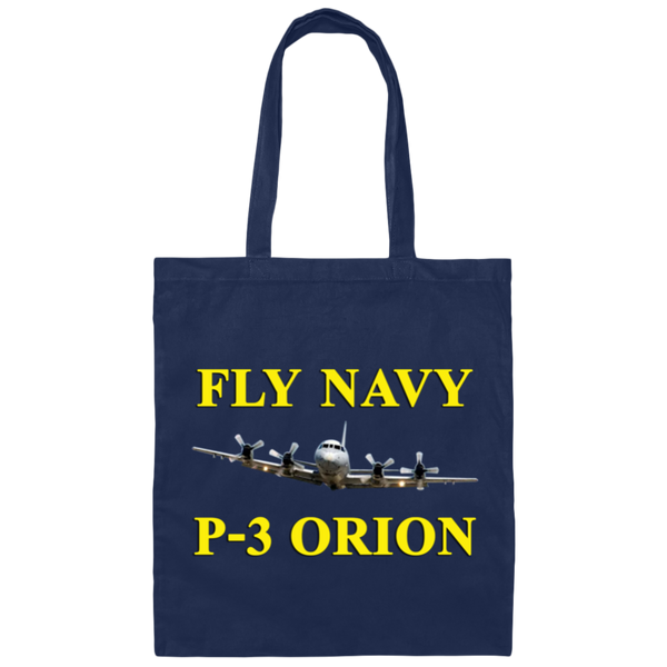 Fly Navy P-3 3 Canvas Tote Bag