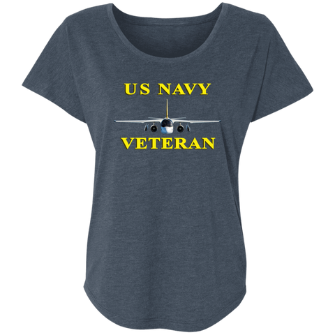 Navy Vet 3 Ladies' Triblend Dolman Sleeve