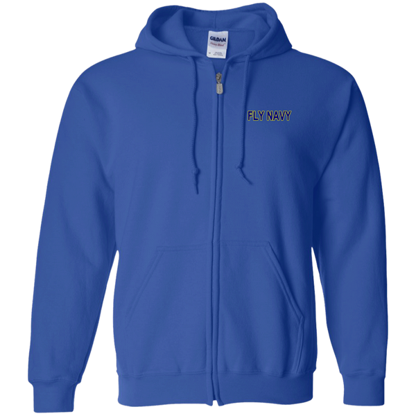 Fly Navy 2 Zip Up Hooded Sweatshirt