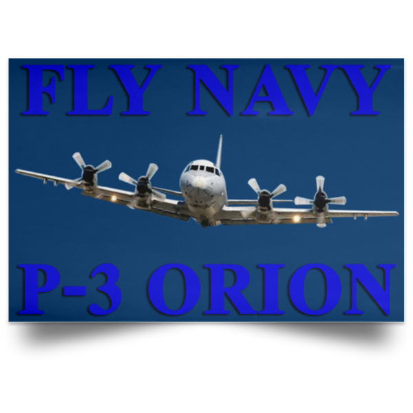 Fly Navy P-3 1 Poster - Landscape