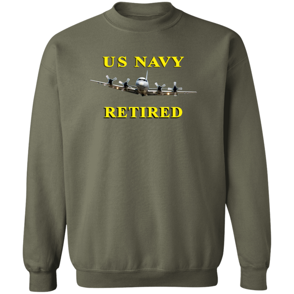 Navy Retired 1 Crewneck Pullover Sweatshirt