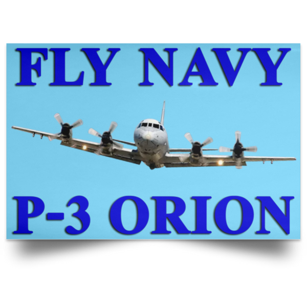 Fly Navy P-3 1 Poster - Landscape