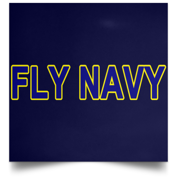 Fly Navy 2 Poster - Square