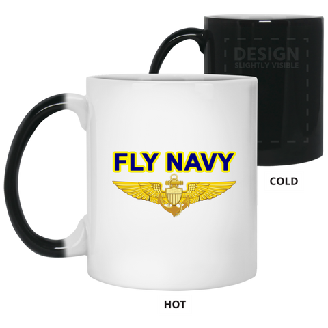 Fly Navy Aviator Color Changing Mug - 11oz