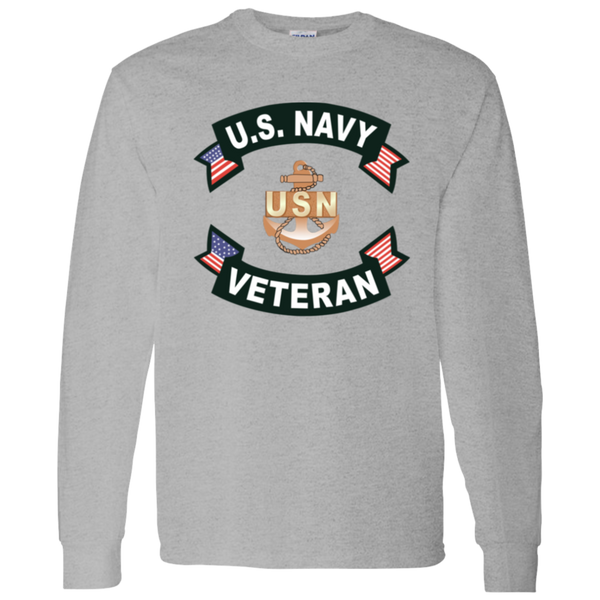 Navy Vet 1 LS Cotton T-Shirt