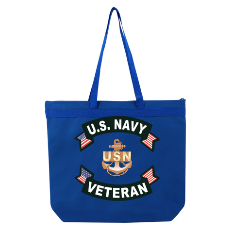 Navy Vet 1 Melody Large Tote