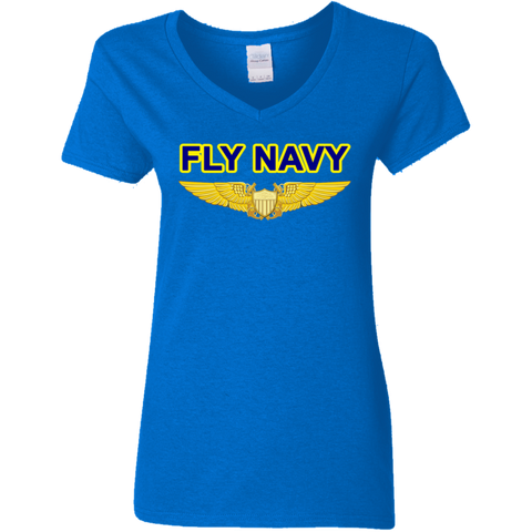 Fly Navy NFO Ladies' V-Neck T-Shirt