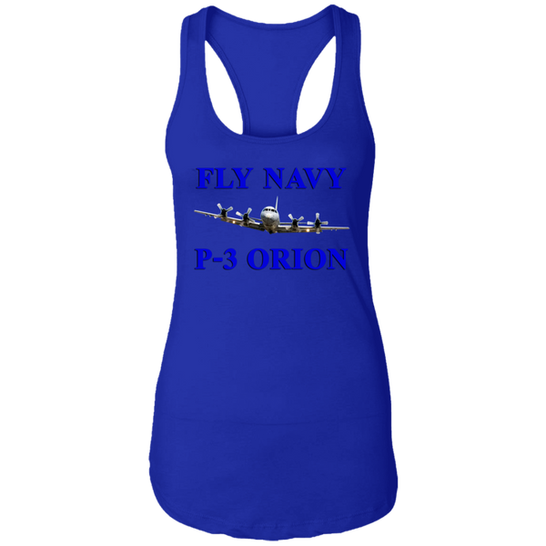 Fly Navy P-3 1 Ladies' Ideal Racerback Tank