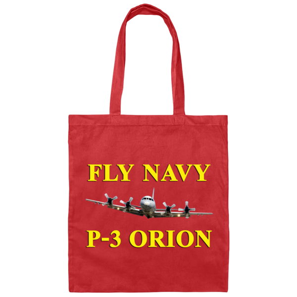 Fly Navy P-3 3 Canvas Tote Bag