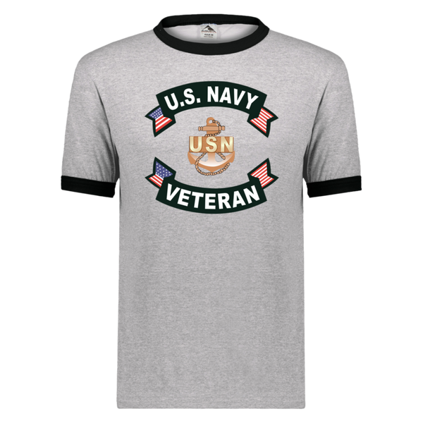 Navy Vet 1 Unisex Ringer Tee