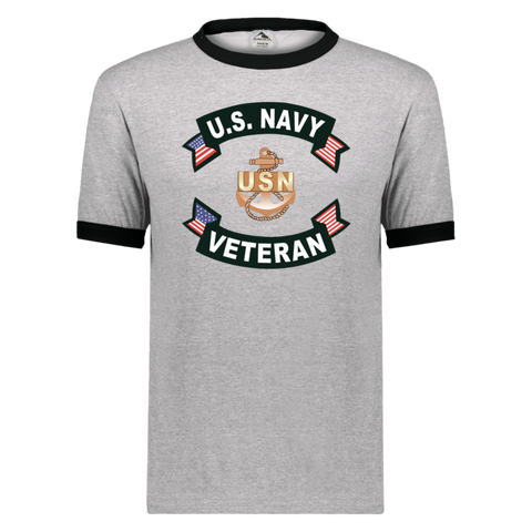 Navy Vet 1 Unisex Ringer Tee